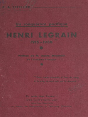 cover image of Un conquérant pacifique